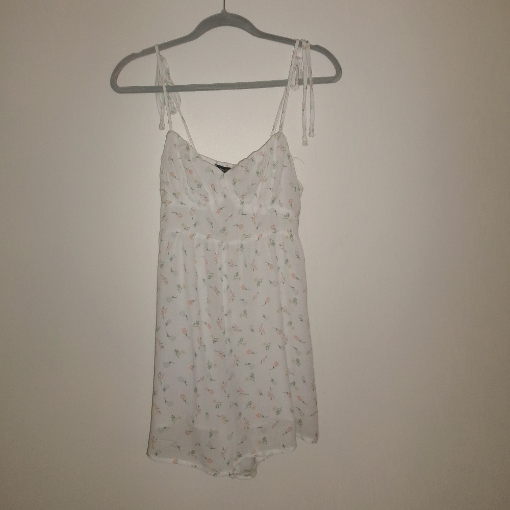White floral romper
